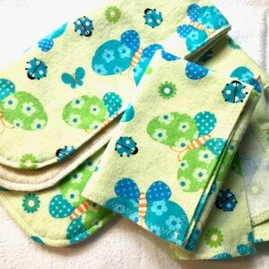 FLANNEL GIFT SET, Pure Cotton Flannel Burp Cloth and Reusable Wipes